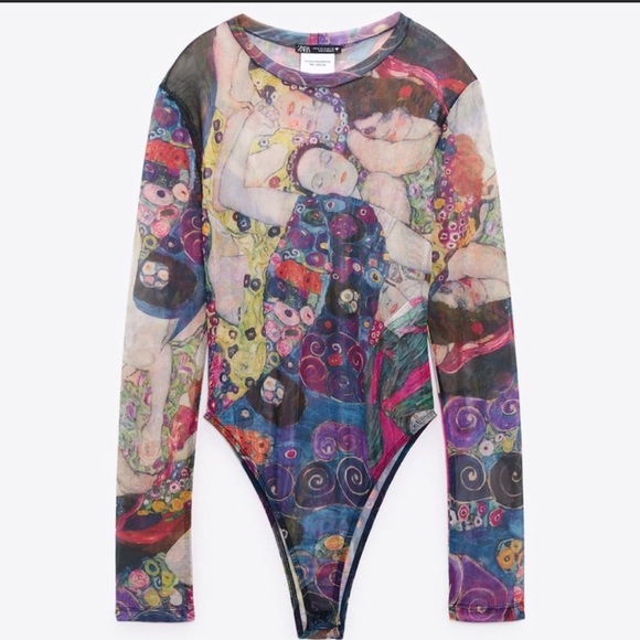 Zara Tops Zara Limited Edition Gustav Klimt Bodysuit Poshmark
